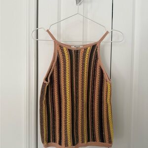 Madewell Striped Crochet Tank Top